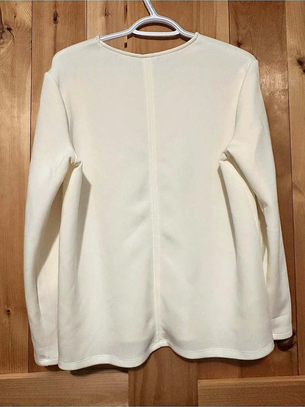 Up! Athleta Long Sleeve Top in Cream Size Medium Like New